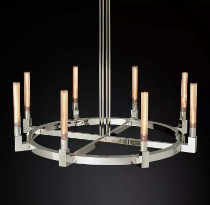 Candlestack Round Chandelier 48"