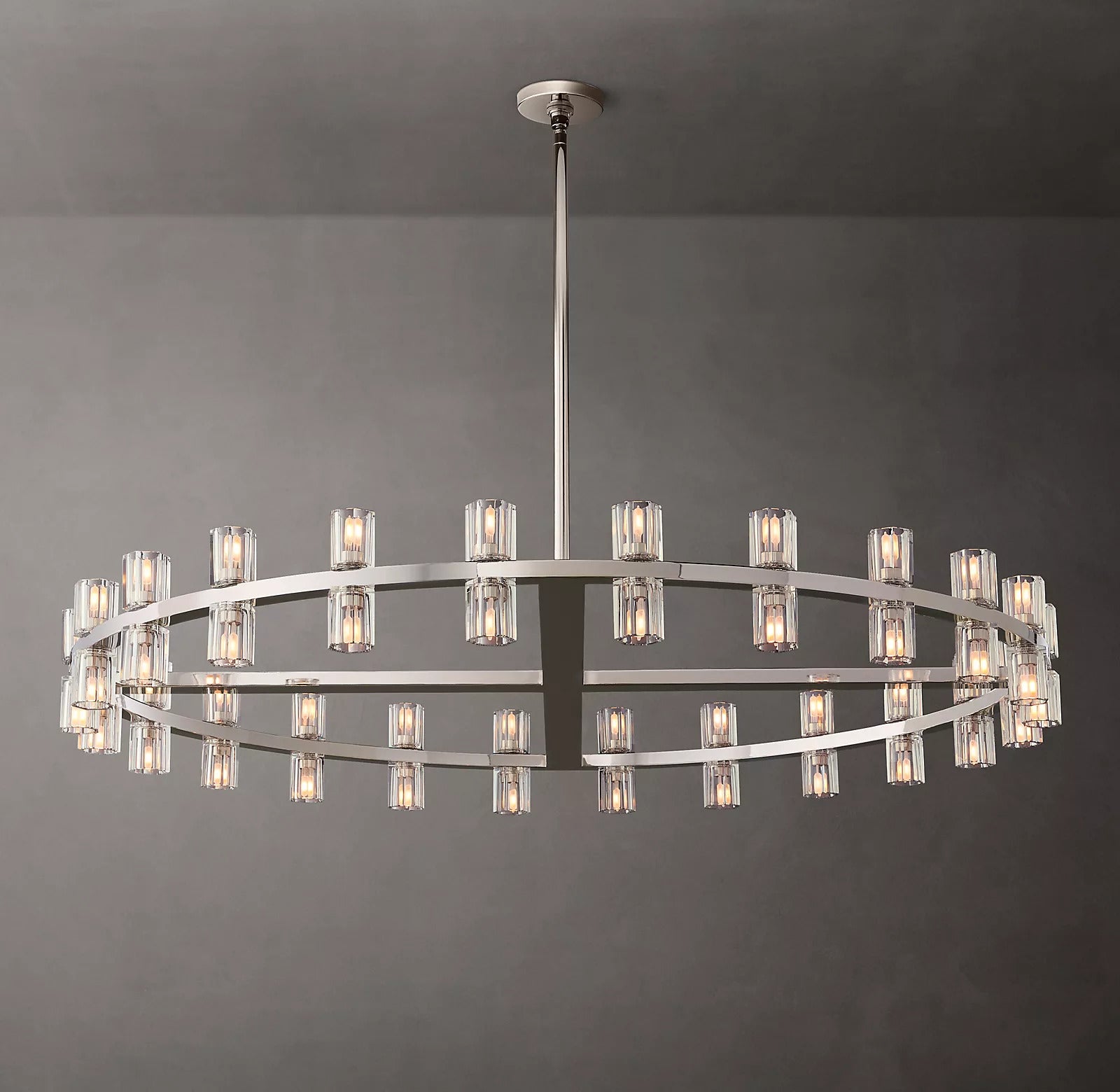 Arcahonk Crystal Round Chandelier 48"