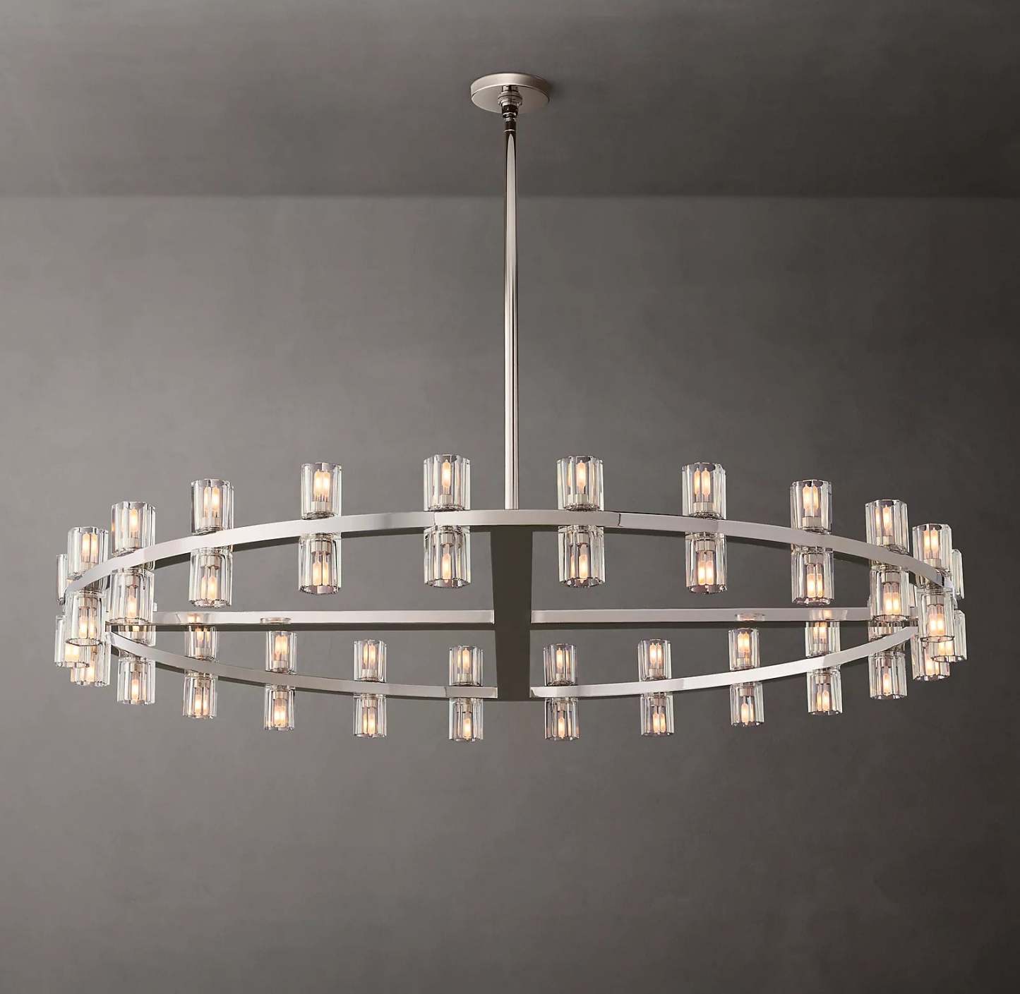Arcahonk Crystal Round Chandelier 48"