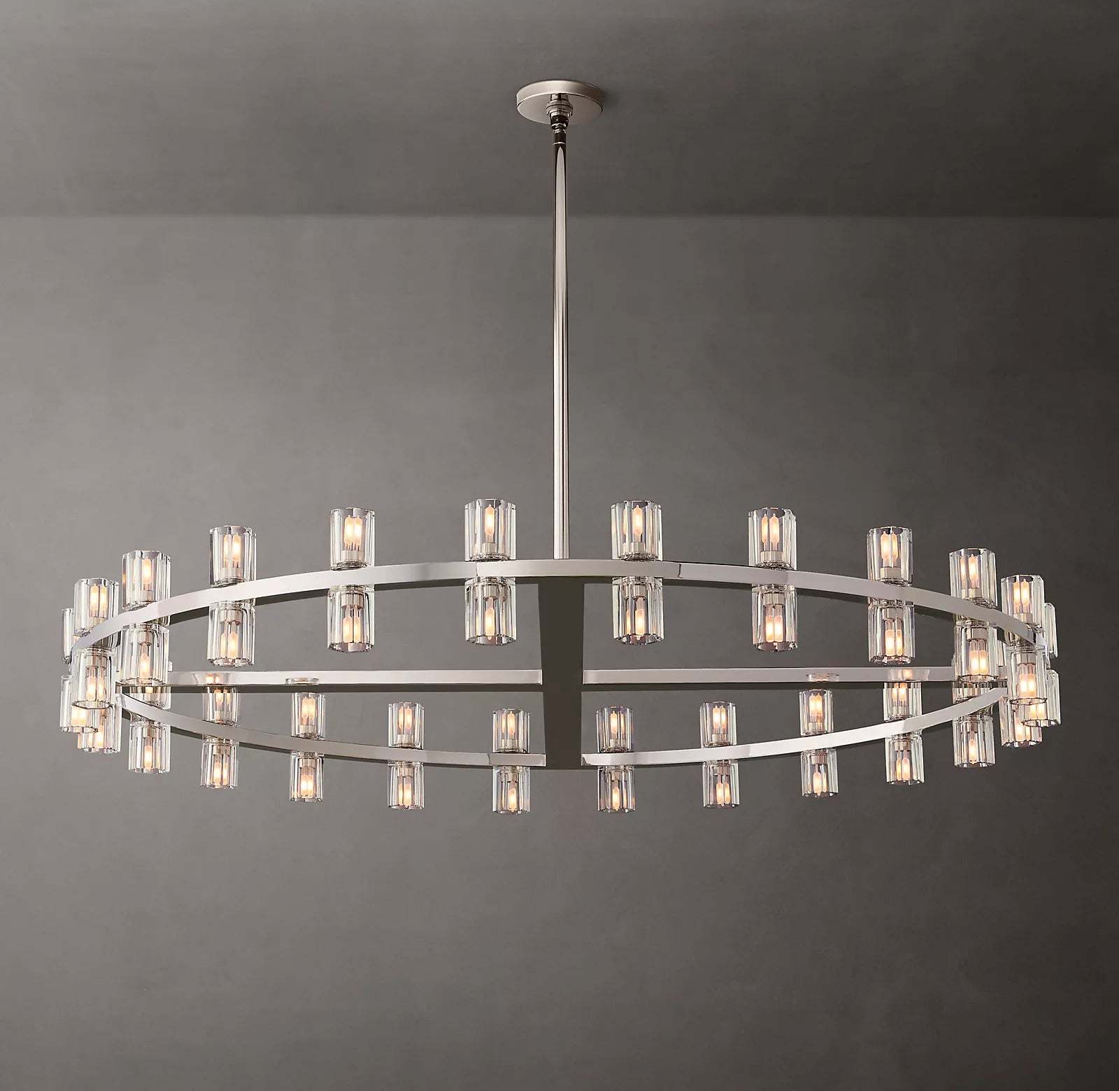 Arcahonk Crystal Round Chandelier 48"