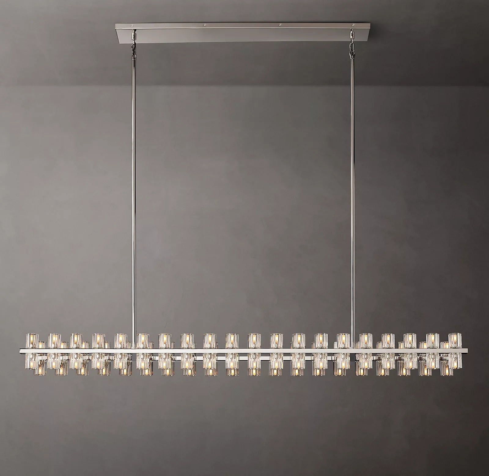 Arcahonk Crystal Rectangular Chandelier 54" 72"