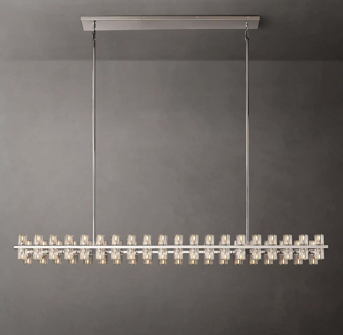 Arcahonk Crystal Rectangular Chandelier 54" 72"