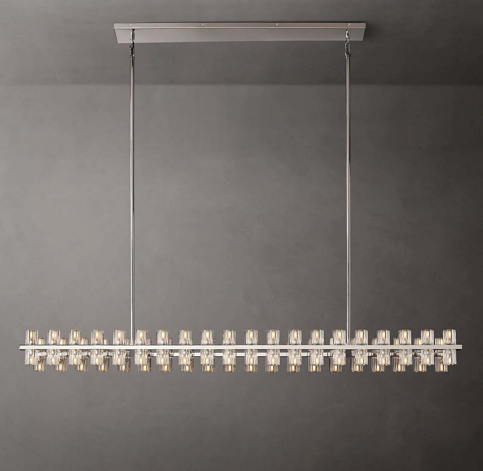 Arcahonk Crystal Rectangular Chandelier 54" 72"