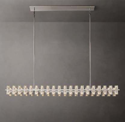 Arcahonk Crystal Rectangular Chandelier 54" 72"