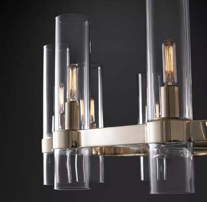 Ravalle Glass Round Chandelier 36"