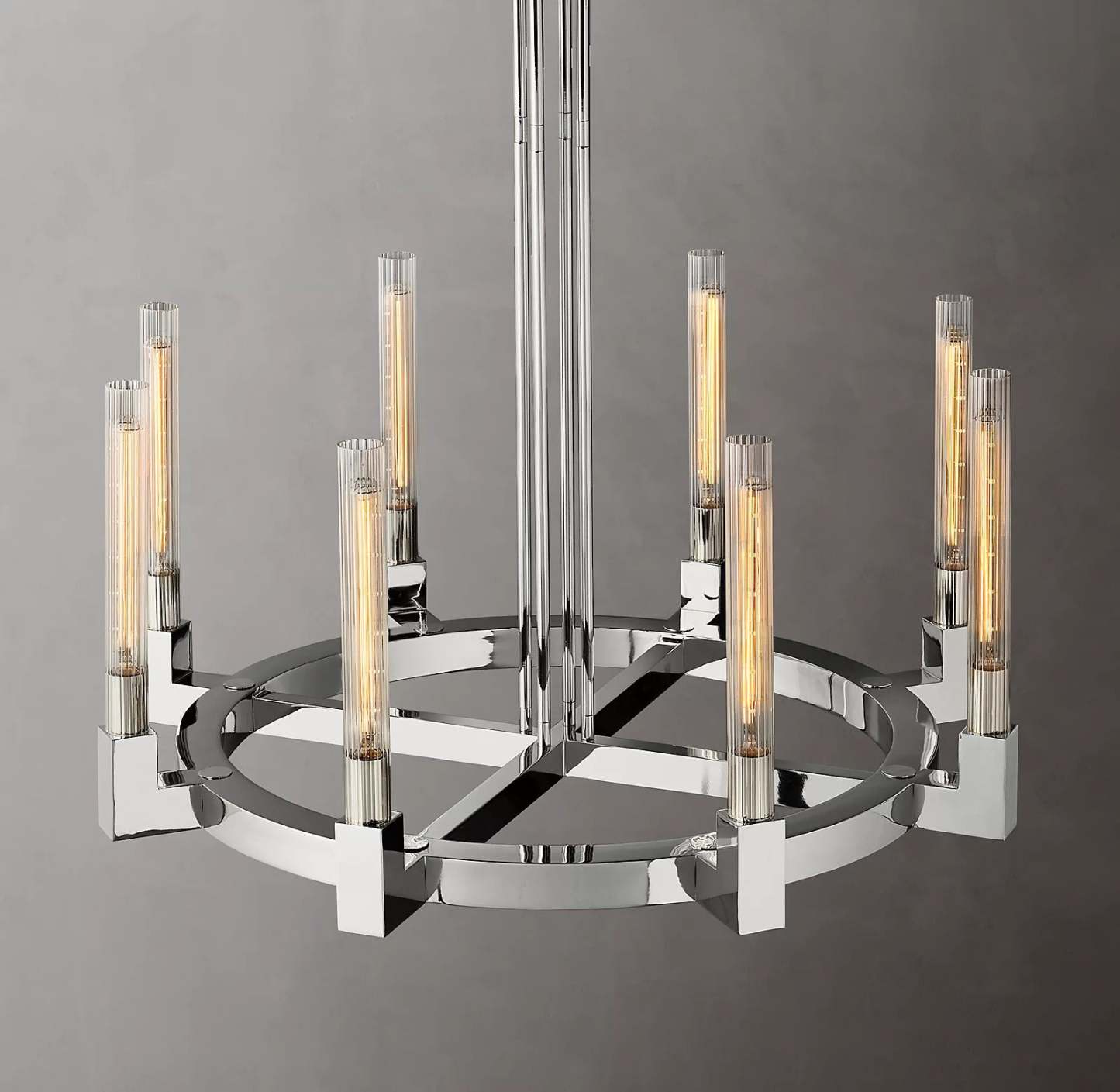 Candlestack Round Chandelier 36"