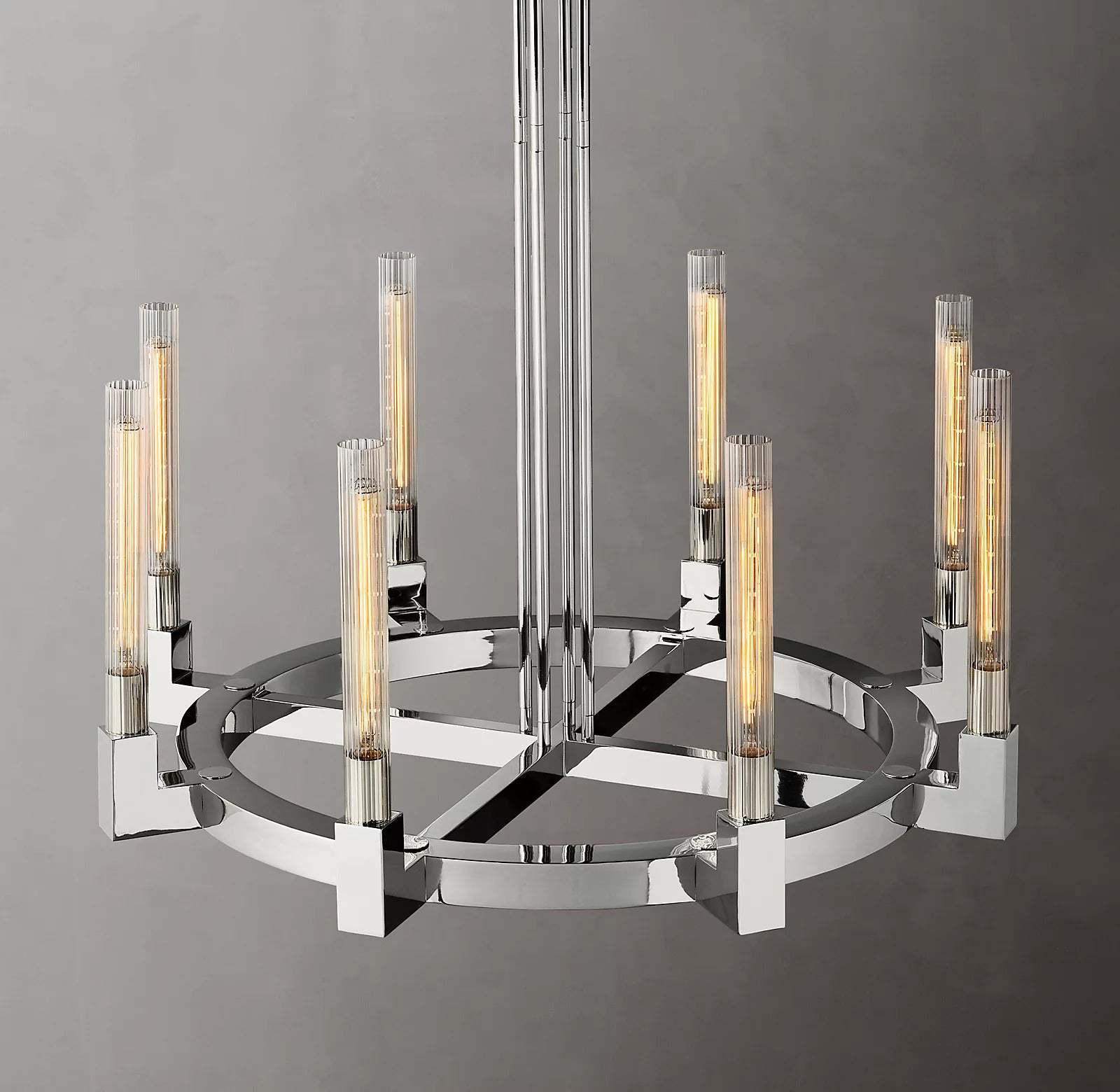 Candlestack Round Chandelier 36"