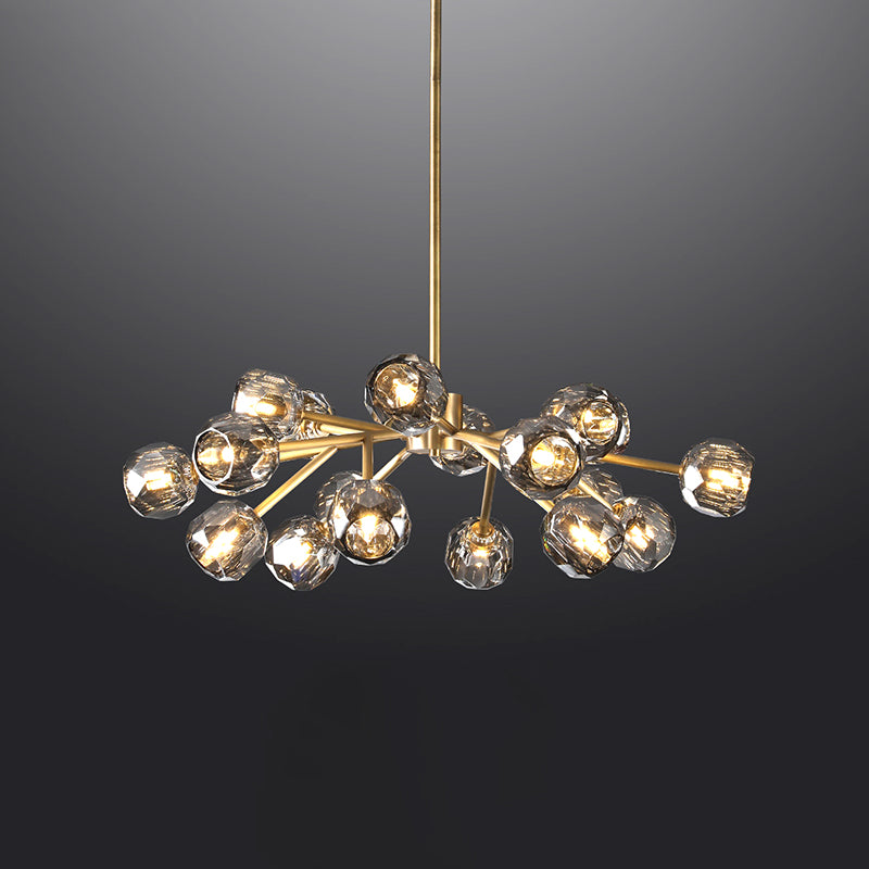 Bille Crystal Ball Round Chandelier 36"