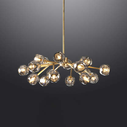 Bille Crystal Ball Round Chandelier 36"