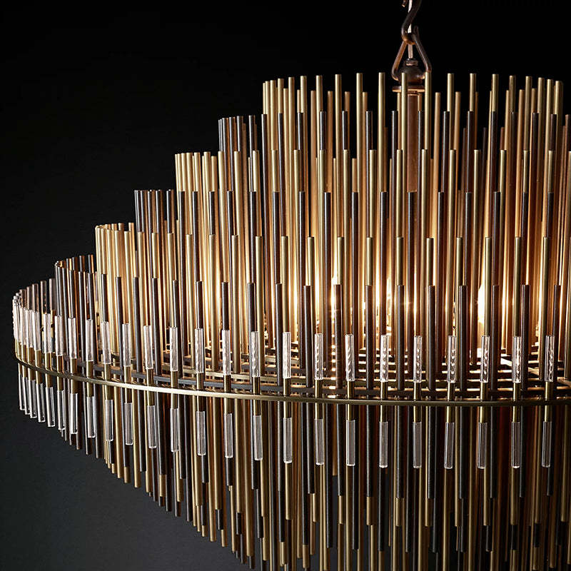 Emale Industrial Wind Round Chandelier 24" 32" 42"