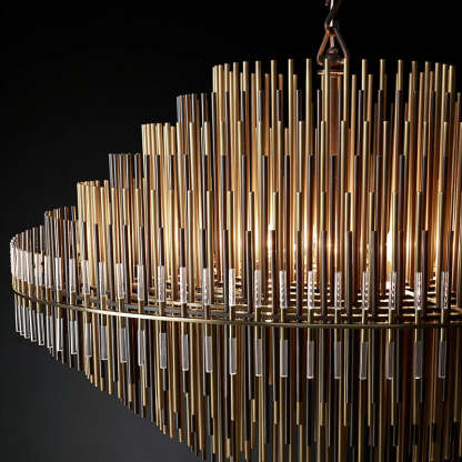 Emale Industrial Wind Round Chandelier 24" 32" 42"