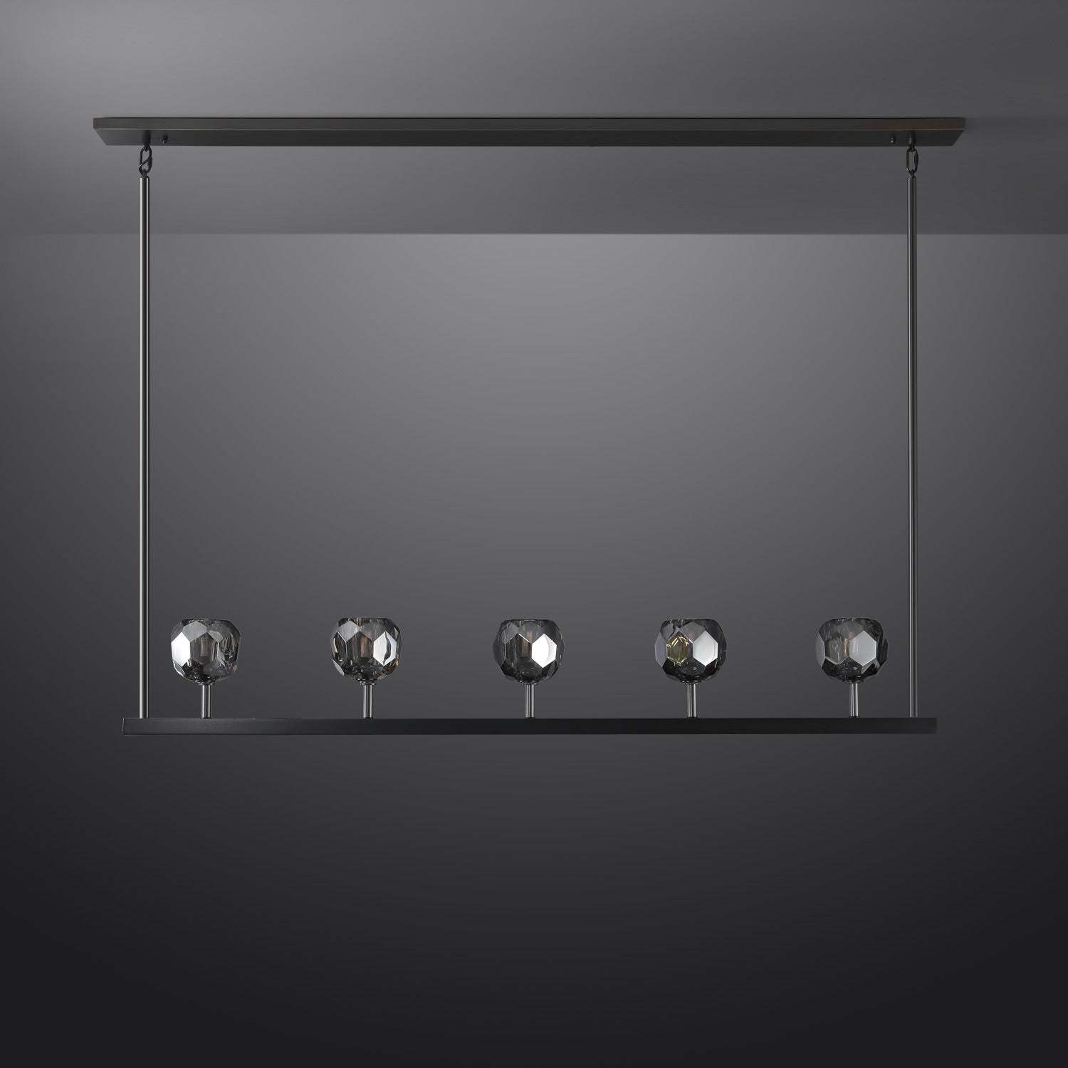 Bille Crystal Ball Linear Chandelier 48"