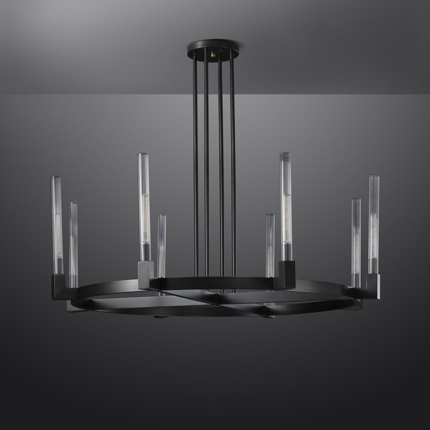 Candlestack Round Chandelier 36"