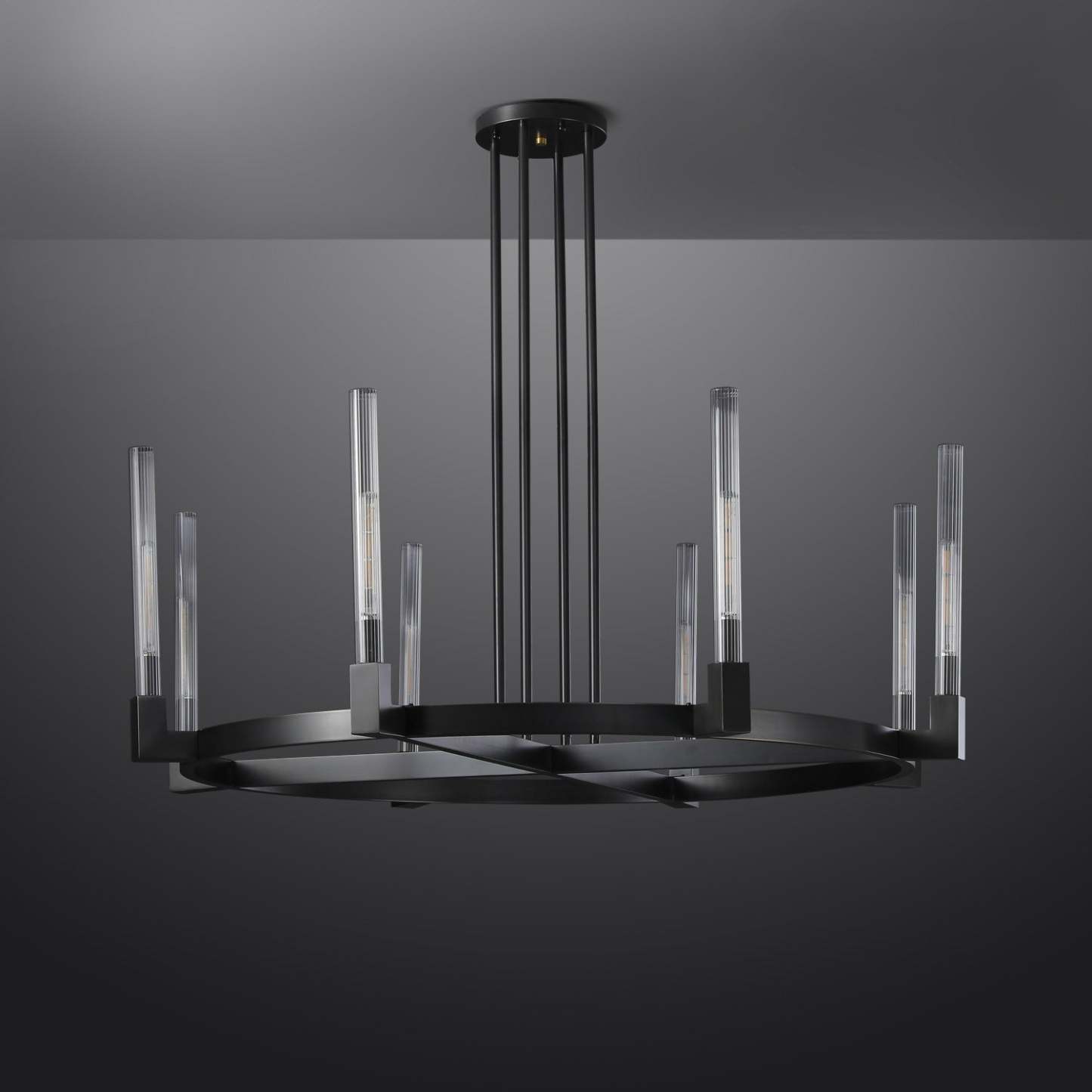 Candlestack Round Chandelier 36"