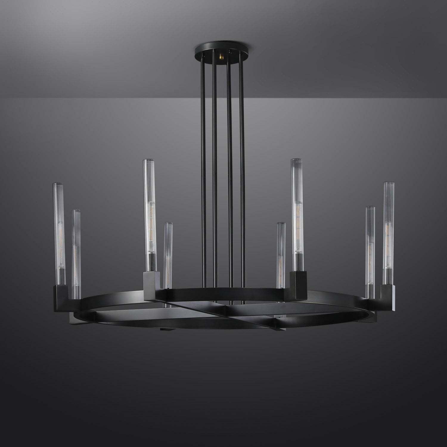 Candlestack Round Chandelier 36"