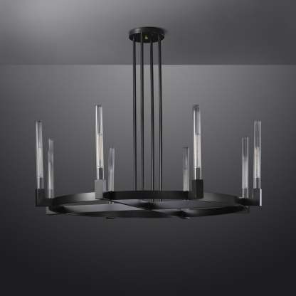 Candlestack Round Chandelier 36"