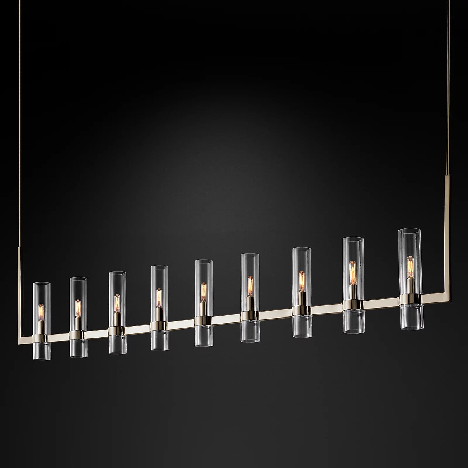 Ravalle Glass Linear Chandelier 72" L