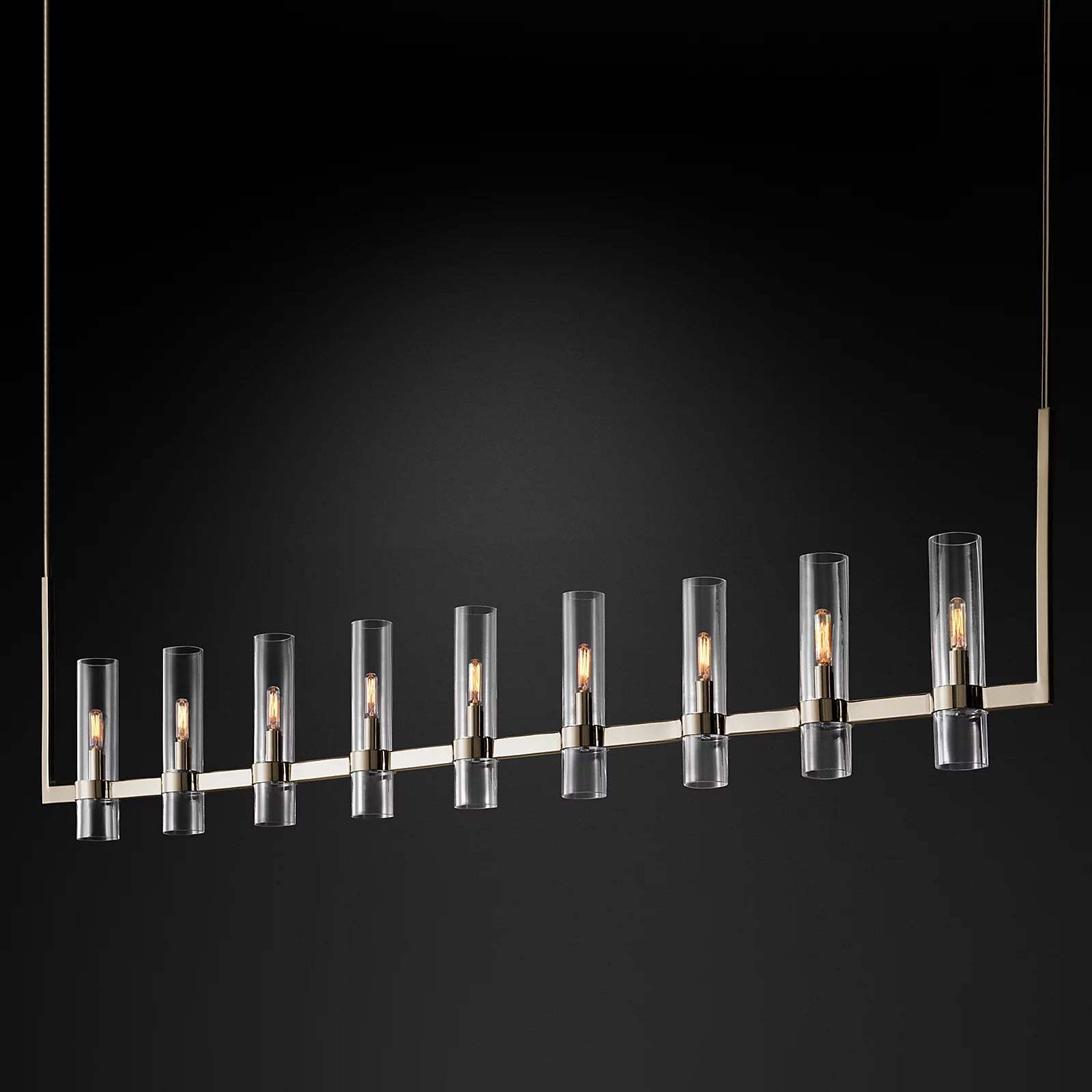 Ravalle Glass Linear Chandelier 72" L