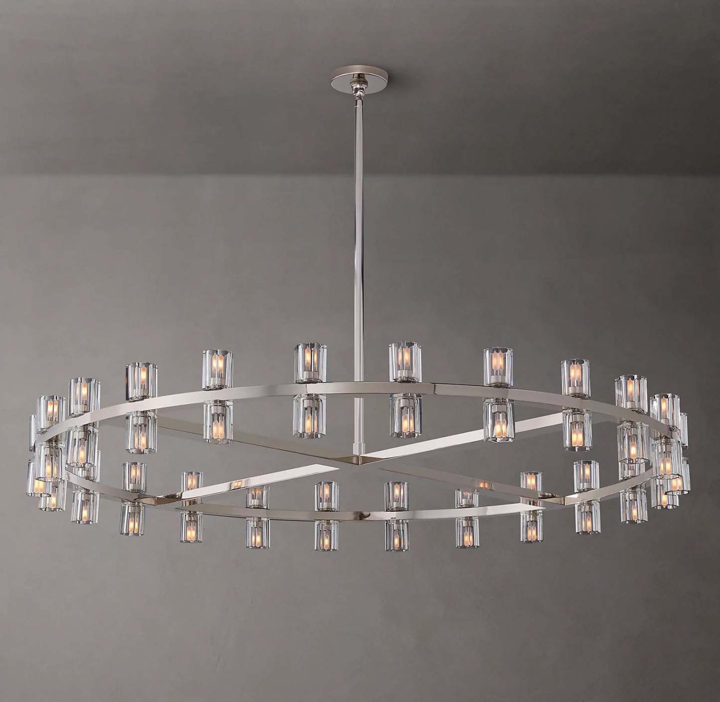Arcahonk Crystal Round Chandelier 48"