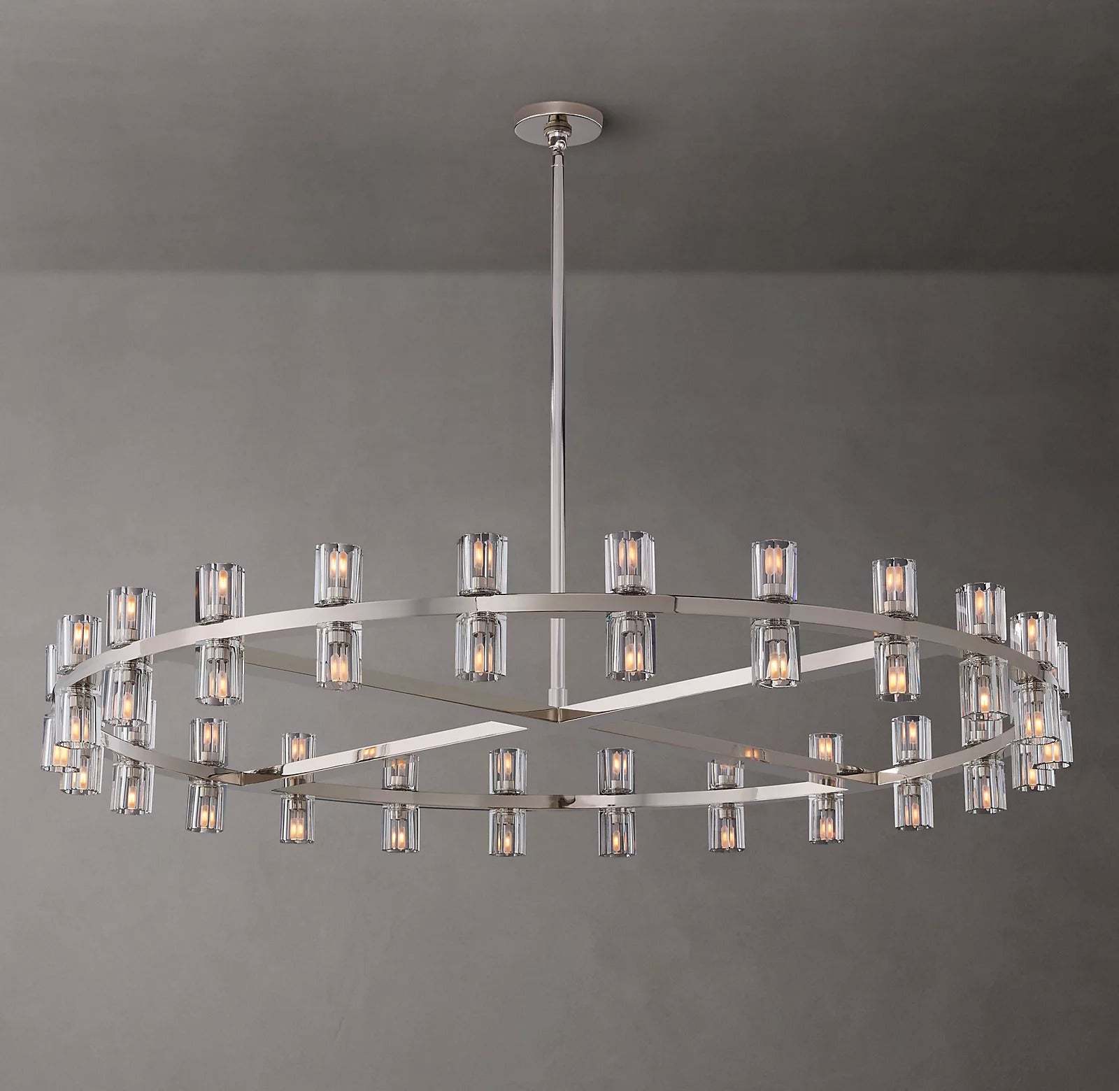 Arcahonk Crystal Round Chandelier 48"