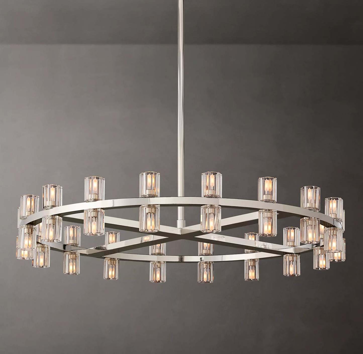 Arcahonk Crystal Round Chandelier 36"