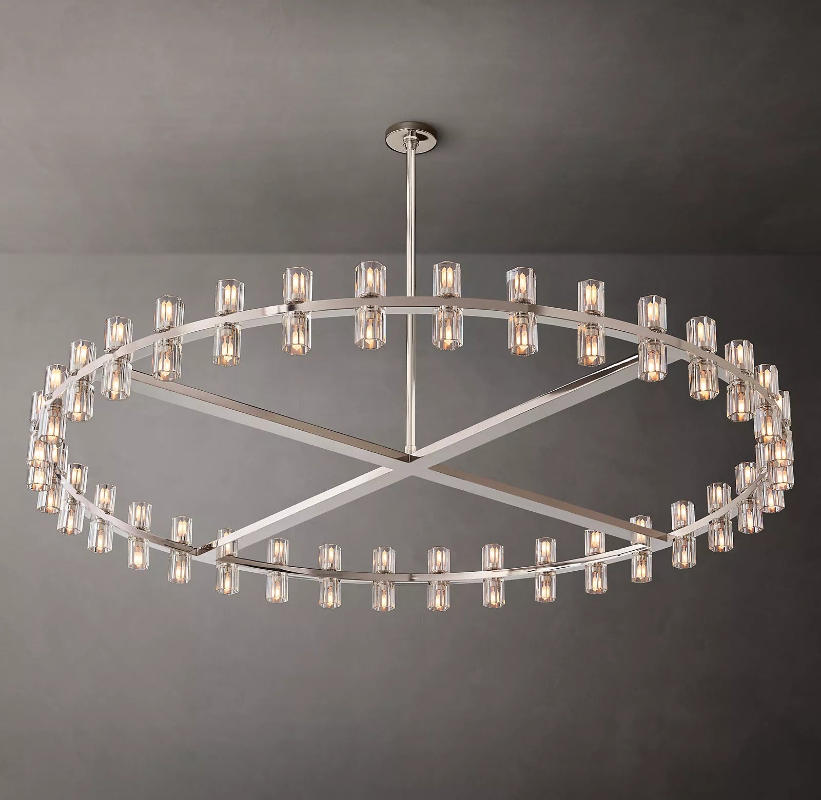Arcahonk Crystal Round Chandelier 60"