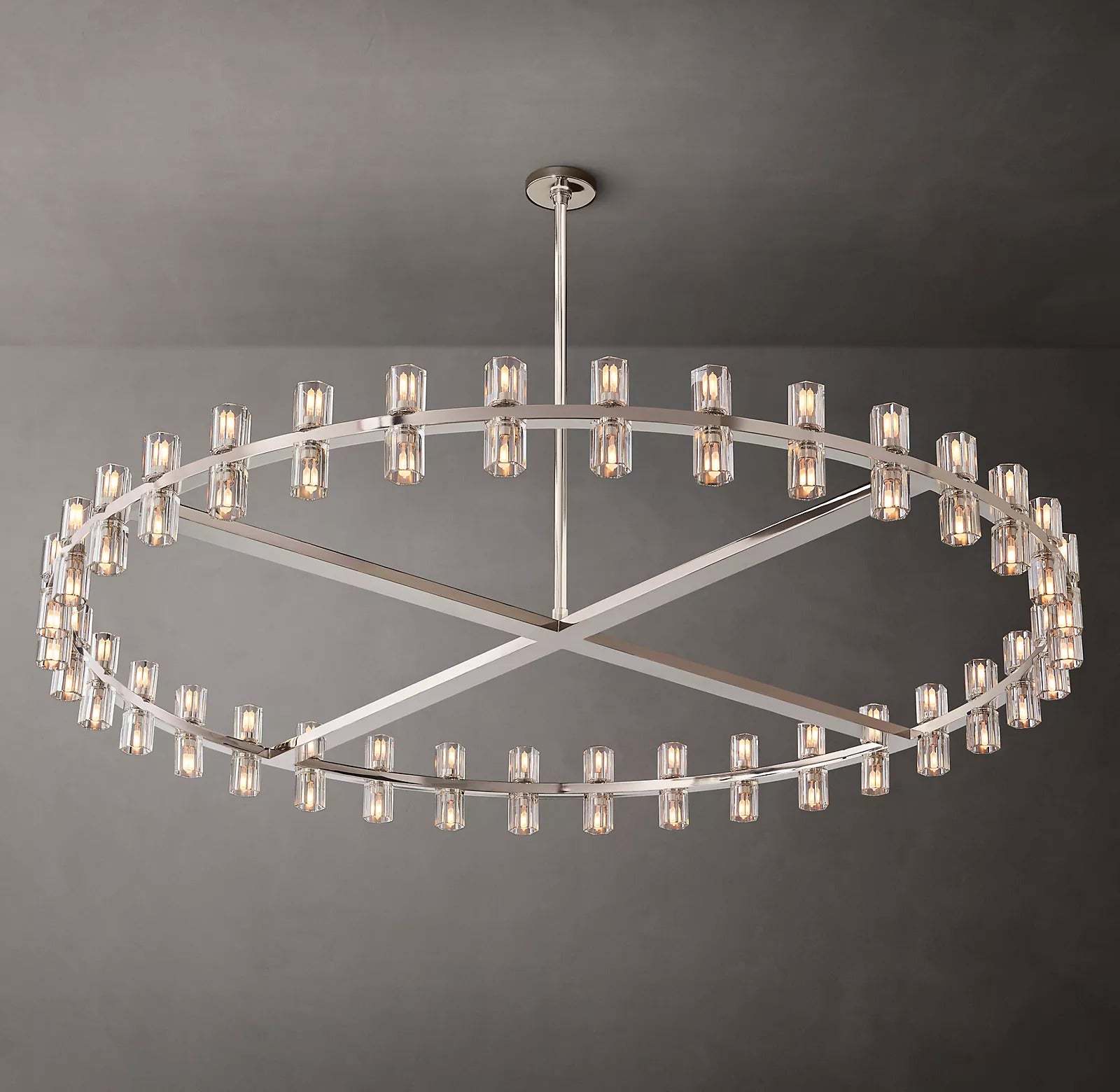 Arcahonk Crystal Round Chandelier 60"