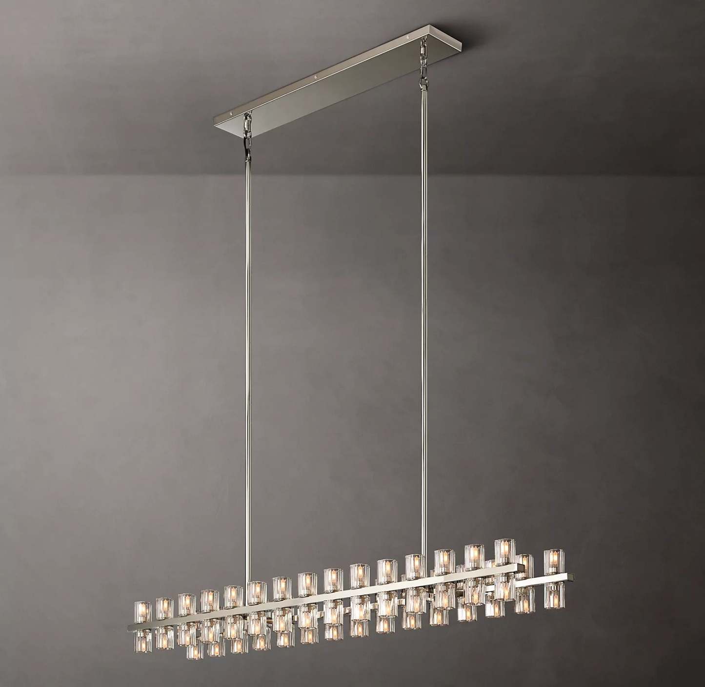 Arcahonk Crystal Rectangular Chandelier 54" 72"