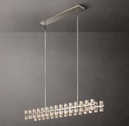 Arcahonk Crystal Rectangular Chandelier 54" 72"