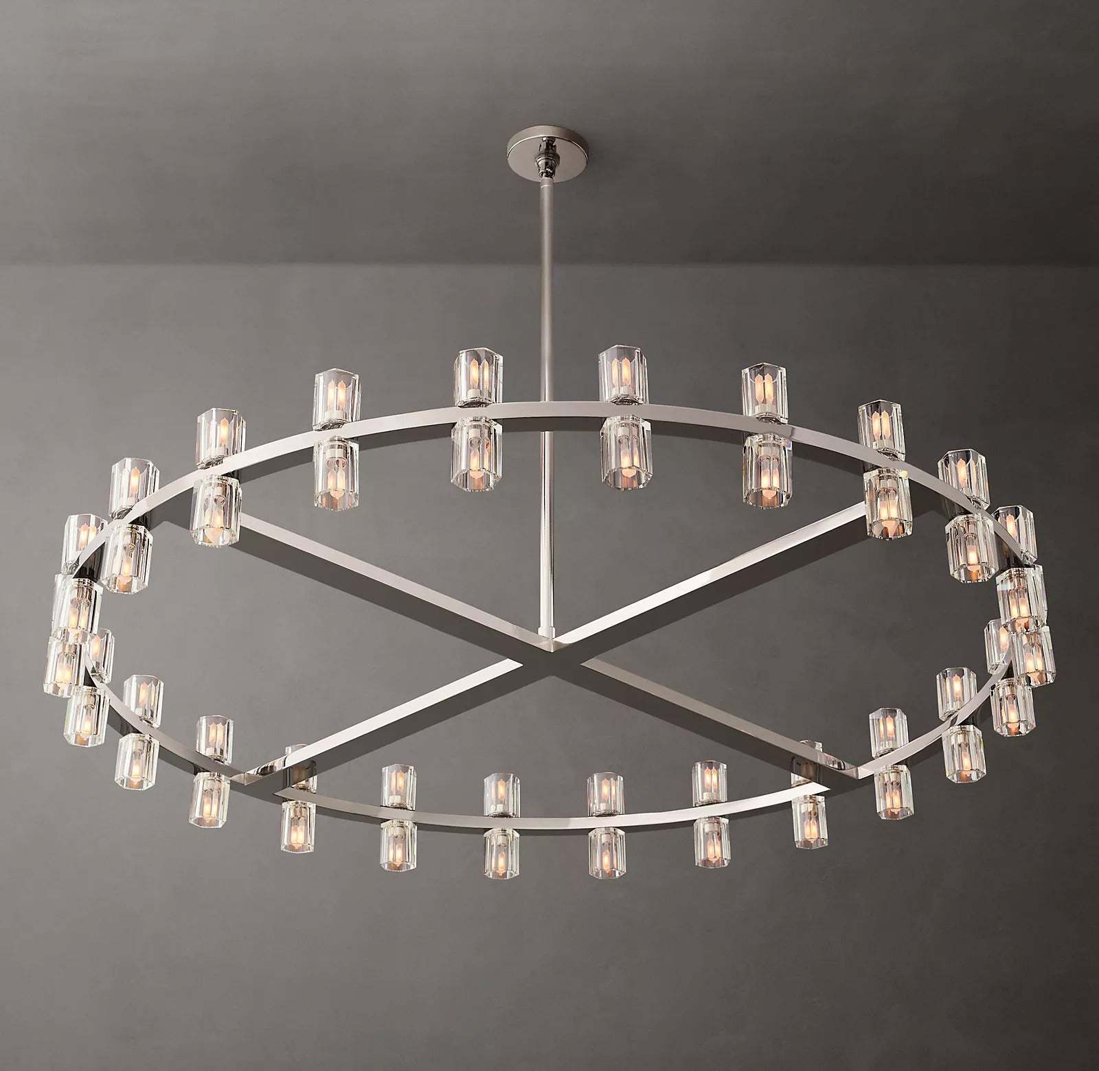 Arcahonk Crystal Round Chandelier 48"