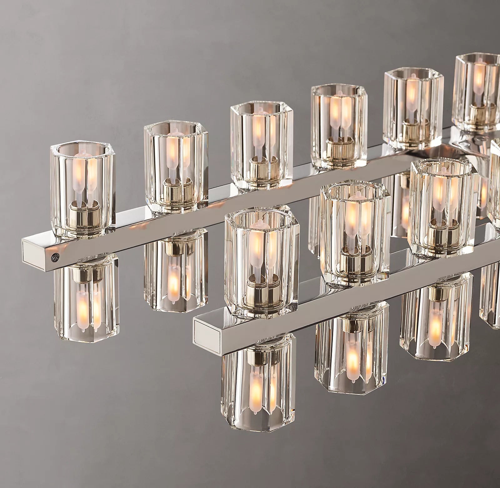 Arcahonk Crystal Rectangular Chandelier 54" 72"