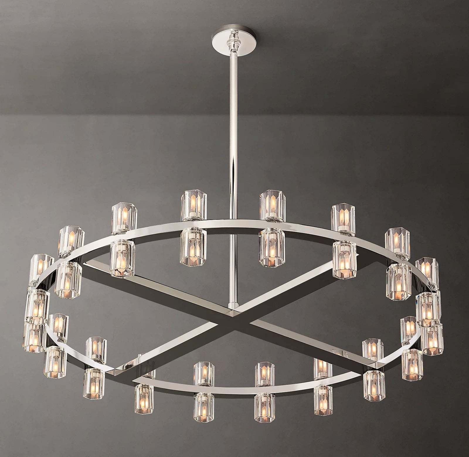 Arcahonk Crystal Round Chandelier 36"
