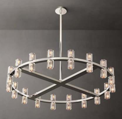 Arcahonk Crystal Round Chandelier 36"