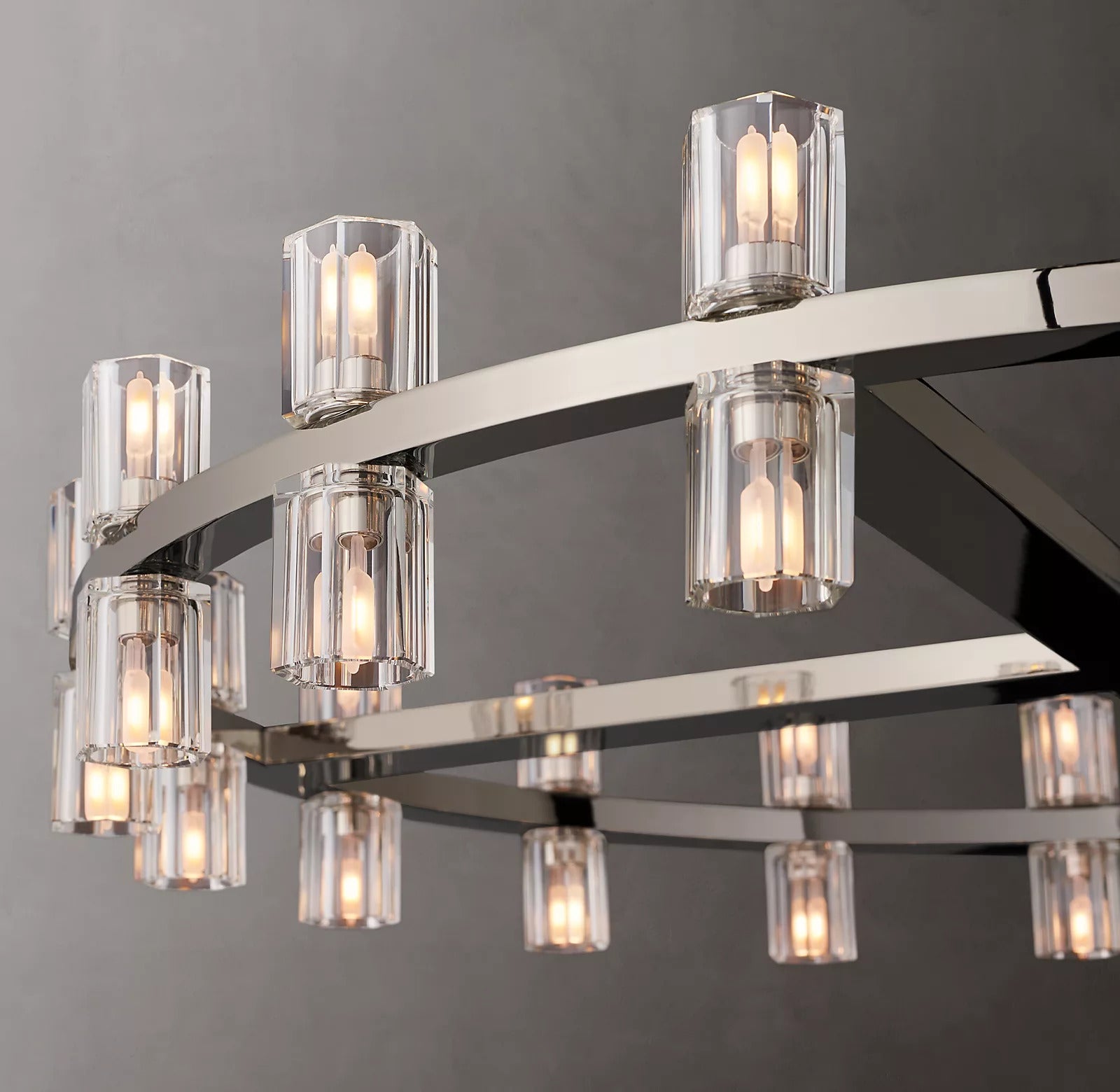 Arcahonk Crystal Round Chandelier 36"