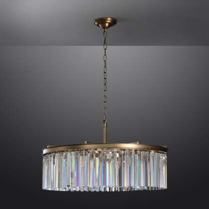 Rhysis Crystal Round Chandelier 43"