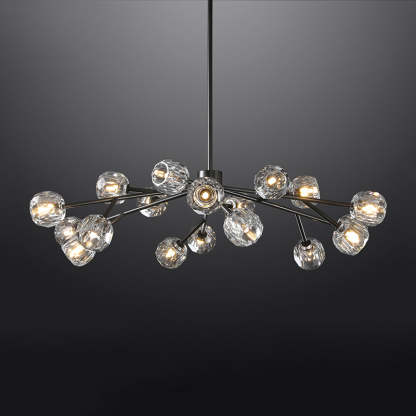 Bille Crystal Ball Round Chandelier 48" K9 Crystal