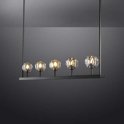 Bille Crystal Ball Linear Chandelier 48"