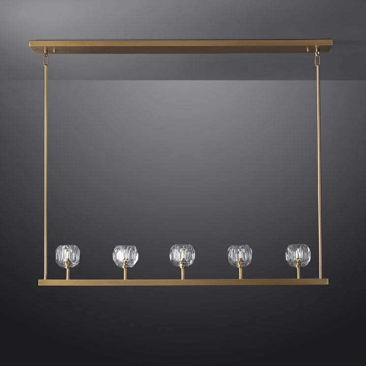 Bille Crystal Ball Linear Chandelier 48"