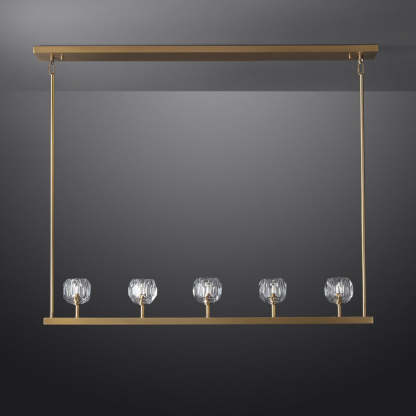 Bille Crystal Ball Linear Chandelier 48"