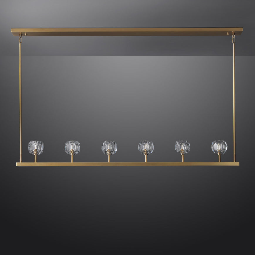 Bille Crystal Ball Linear Chandelier 60"