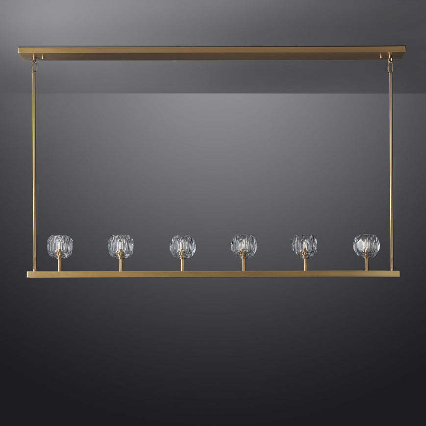 Bille Crystal Ball Linear Chandelier 60"