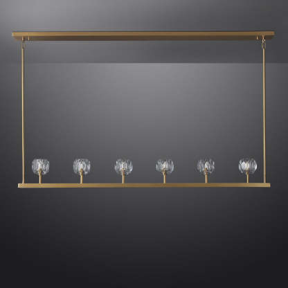 Bille Crystal Ball Linear Chandelier 60"