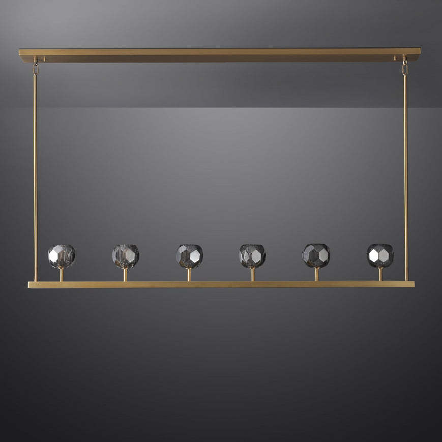 Bille Crystal Ball Linear Chandelier 60"