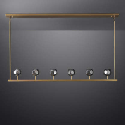 Bille Crystal Ball Linear Chandelier 60"
