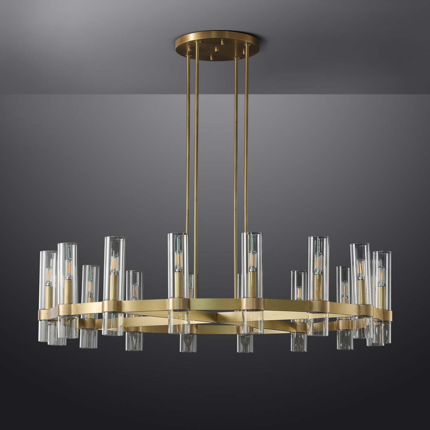 Ravalle Glass Round Chandelier 48"