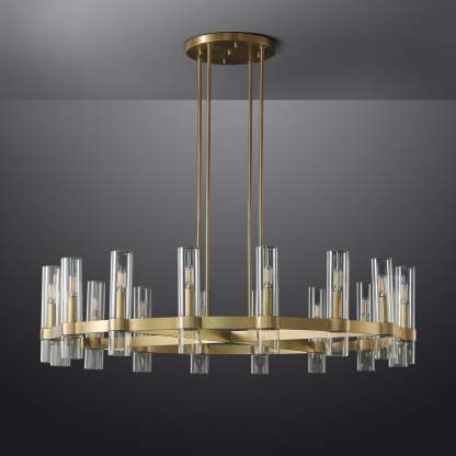 Ravalle Glass Round Chandelier 48"