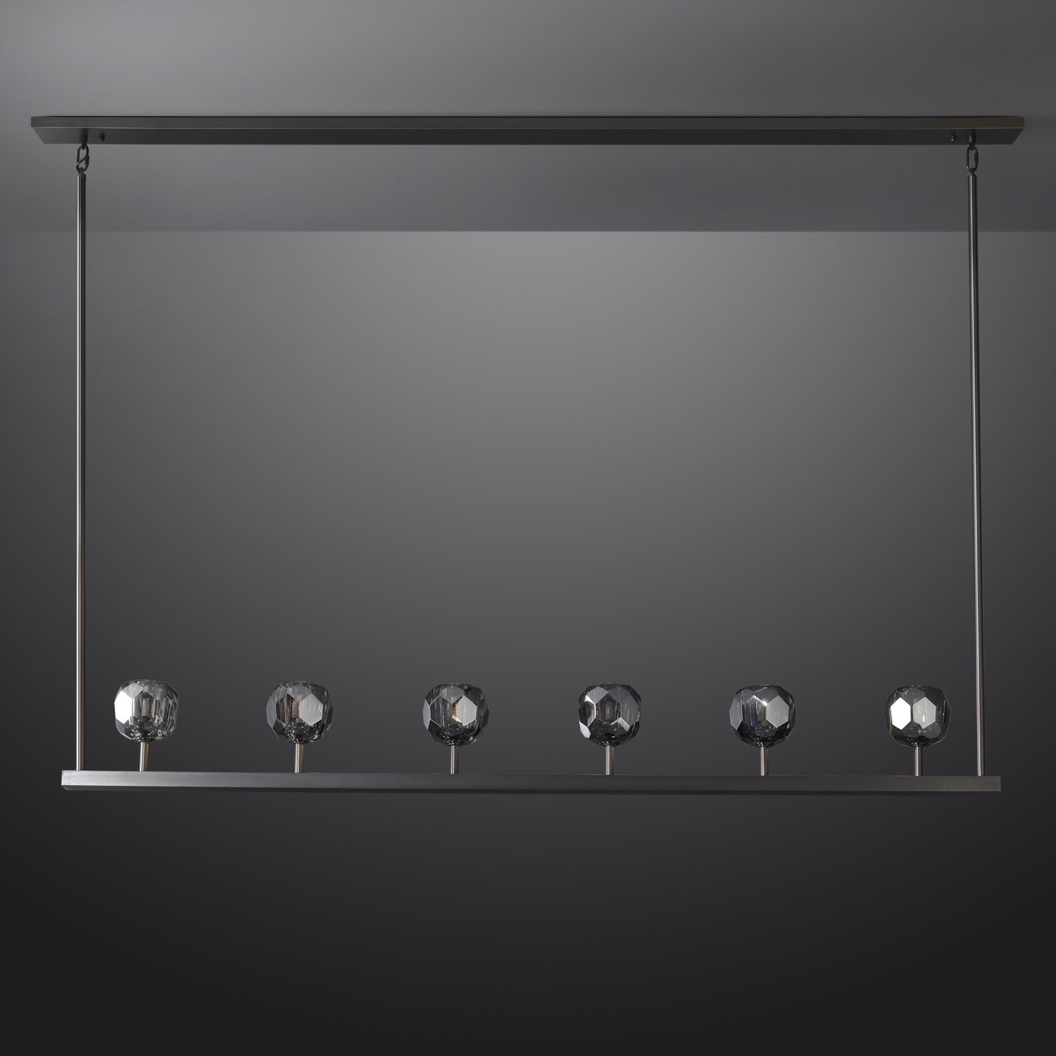 Bille Crystal Ball Linear Chandelier 60"