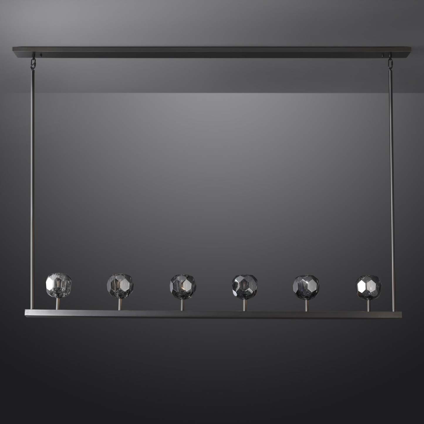 Bille Crystal Ball Linear Chandelier 60"