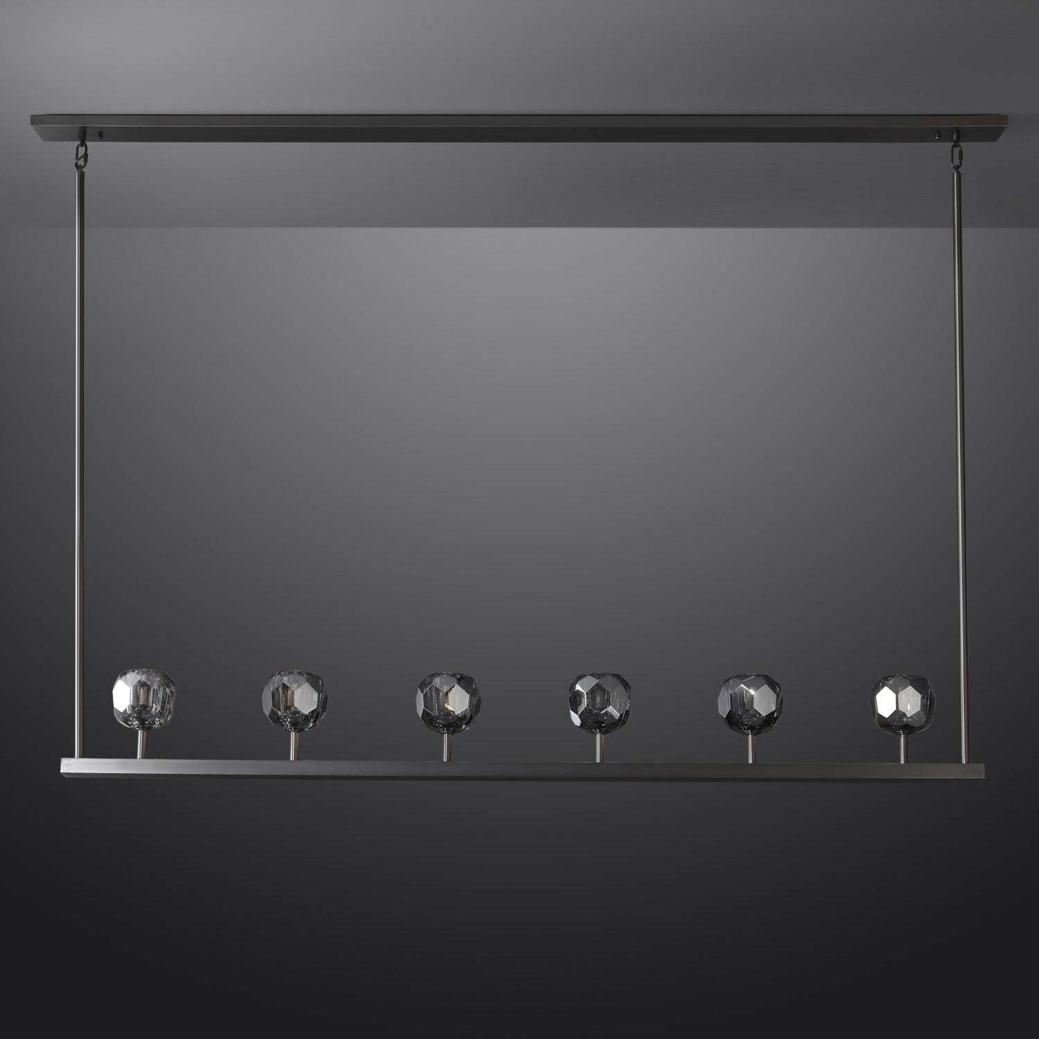 Bille Crystal Ball Linear Chandelier 60"