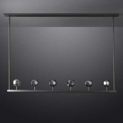 Bille Crystal Ball Linear Chandelier 60"